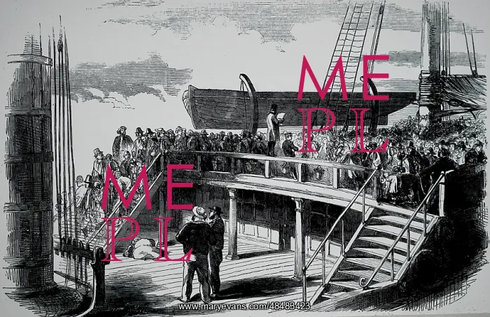 : Illustration showing Roll-call on the quarter-deck : Illustration showing Roll-call on the quarter-deck