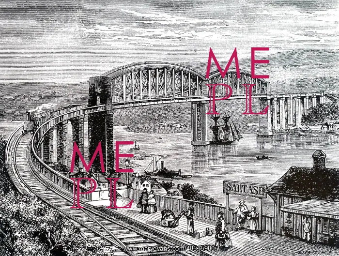 : Illustration showing the Royal Albert Bridge, at Saltash : Illustration showing the Royal Albert Bridge, at Saltash