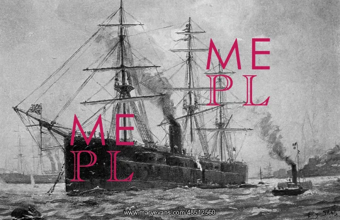 : Illustration showing the Royal Navy ship The : Illustration showing the Royal Navy ship The
