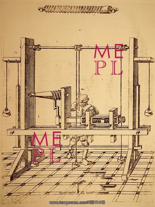: Illustration showing screw-cutting lathe : Illustration showing screw-cutting lathe