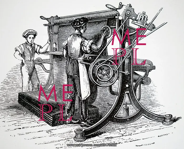: Illustration showing shearing woollen cloth with : Illustration showing shearing woollen cloth with