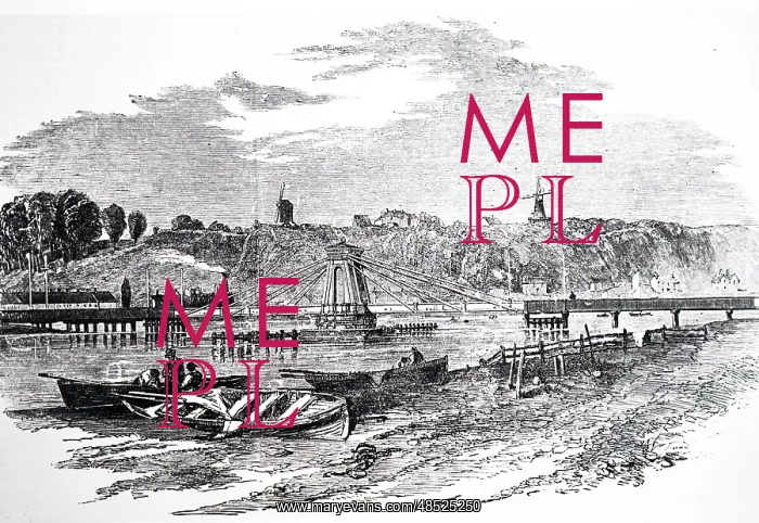 : Illustration showing Swing bridge at Rye on the : Illustration showing Swing bridge at Rye on the