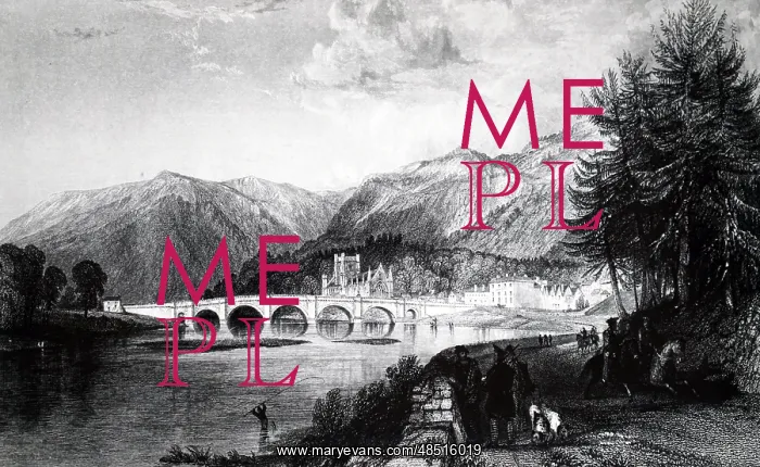 : Illustration showing Thomas Tilford's bridge across : Illustration showing Thomas Tilford's bridge across