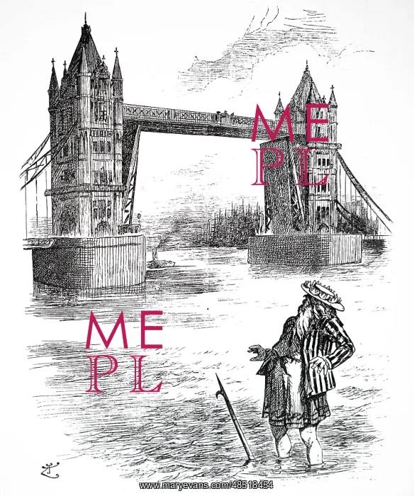 : Illustration showing Tower Bridge, London : Illustration showing Tower Bridge, London