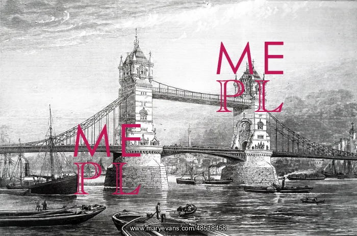 : Illustration showing Tower Bridge, London : Illustration showing Tower Bridge, London