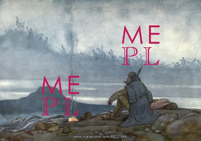 : Illustration, A Song of the English, Campfire : Illustration, A Song of the English, Campfire