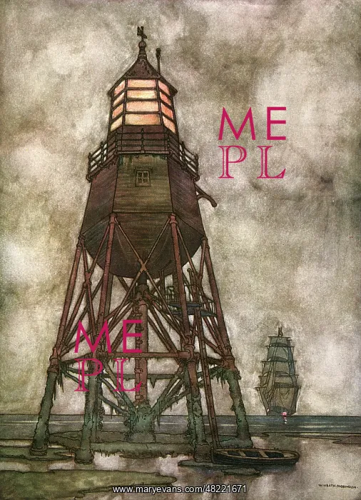: Illustration, A Song of the English, Lighthouse : Illustration, A Song of the English, Lighthouse
