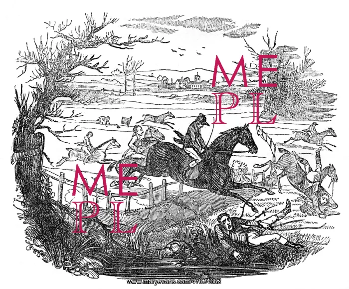 : Illustration, Steeplechase at St Albans : Illustration, Steeplechase at St Albans