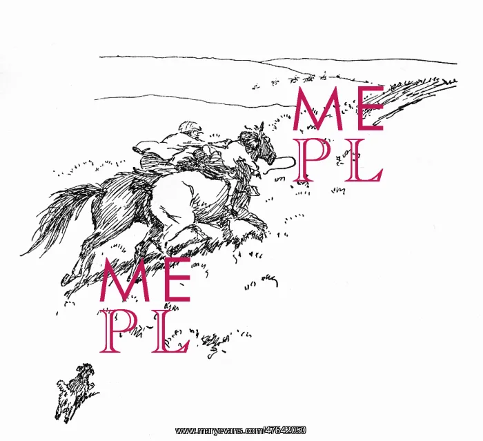 : Illustration, stopping a runaway pony : Illustration, stopping a runaway pony