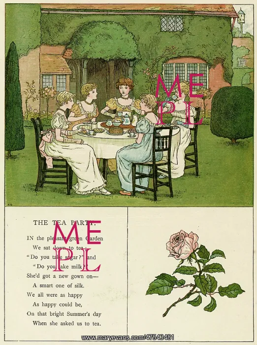 : Illustration, The Tea Party : Illustration, The Tea Party