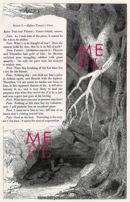 : Illustration, Timon of Athens, by William Shakespeare : Illustration, Timon of Athens, by William Shakespeare