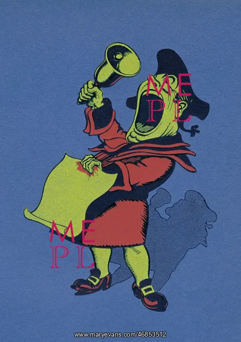 : Illustration of a Town Crier : Illustration of a Town Crier