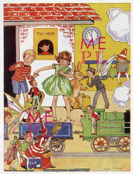 : Illustration, The train is just coming in now : Illustration, The train is just coming in now