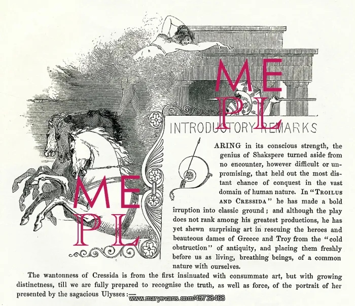 : Illustration, Troilus and Cressida, by William Shakespeare : Illustration, Troilus and Cressida, by William Shakespeare