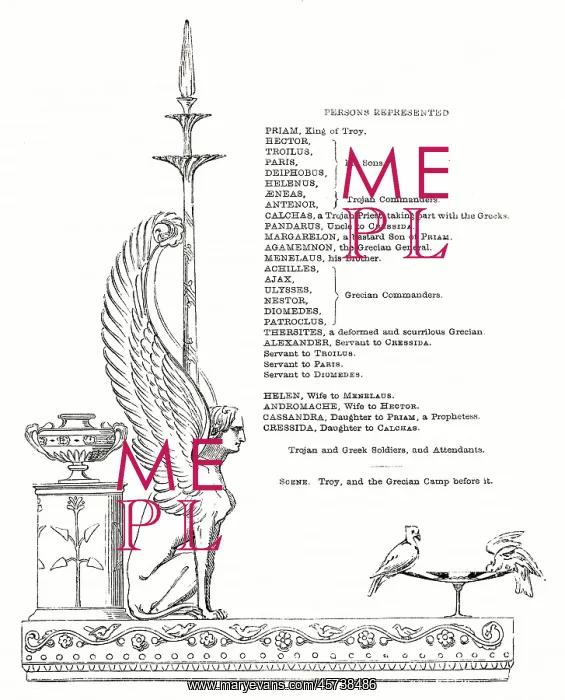 : Illustration, Troilus and Cressida, by William Shakespeare : Illustration, Troilus and Cressida, by William Shakespeare