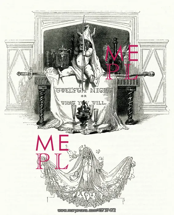 : Illustration, Twelfth Night, by William Shakespeare : Illustration, Twelfth Night, by William Shakespeare