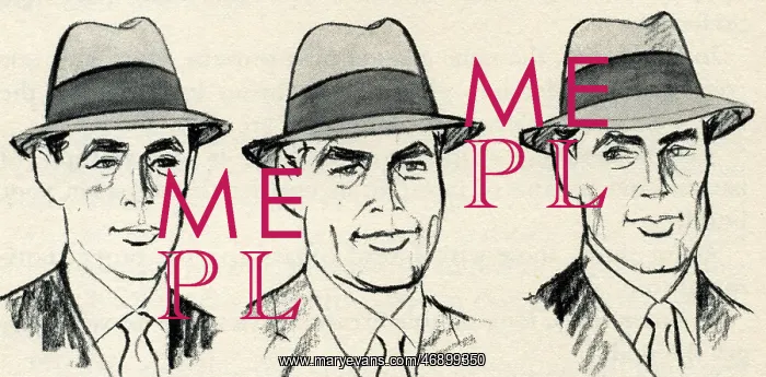 : Illustrations for men's hat styles : Illustrations for men's hat styles