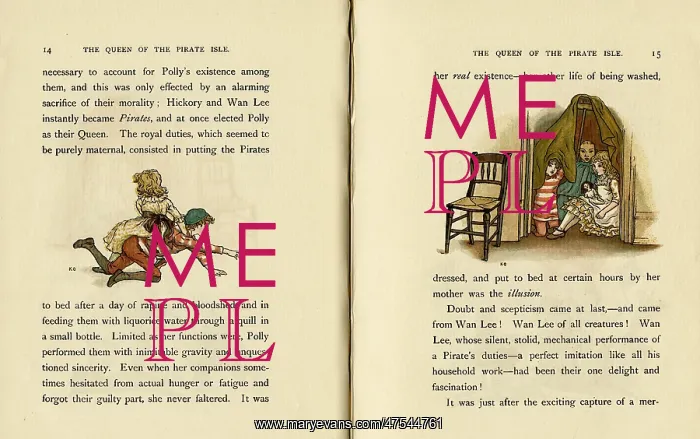 : Two illustrations, The Queen of the Pirate Isle : Two illustrations, The Queen of the Pirate Isle