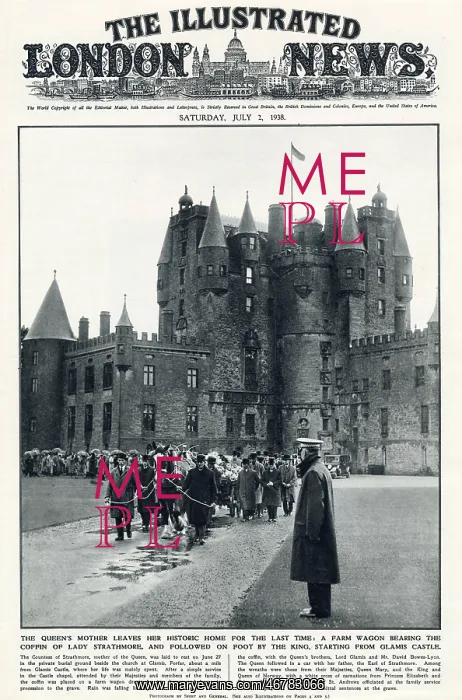 : ILN cover - Countess of Strathmore's funeral : ILN cover - Countess of Strathmore's funeral