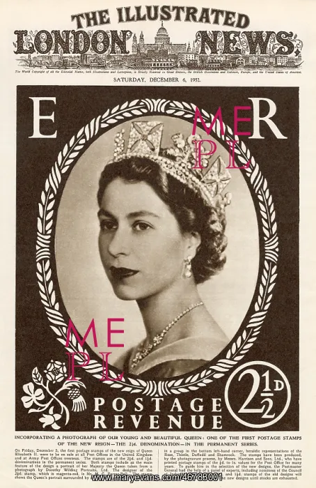 : ILN cover - first postage stamp of the reign QEII : ILN cover - first postage stamp of the reign QEII