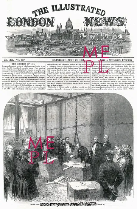 : ILN front cover - laying foundation stone, Thames Embankment : ILN front cover - laying foundation stone, Thames Embankment