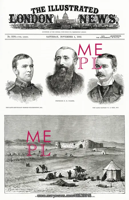 : ILN cover - Murder of Englishmen by Arabs : ILN cover - Murder of Englishmen by Arabs