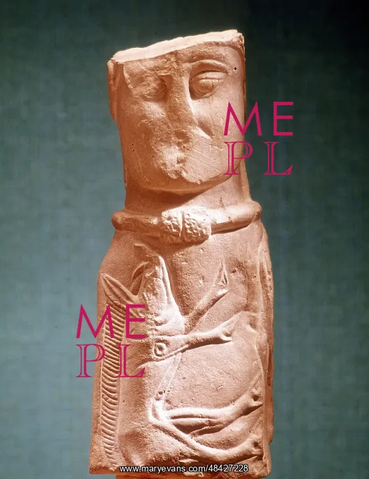 : Image of Celtic deity with wild boar and wearing : Image of Celtic deity with wild boar and wearing