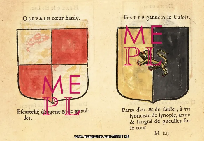 : Imaginary coats of arms of Knights of the Round : Imaginary coats of arms of Knights of the Round