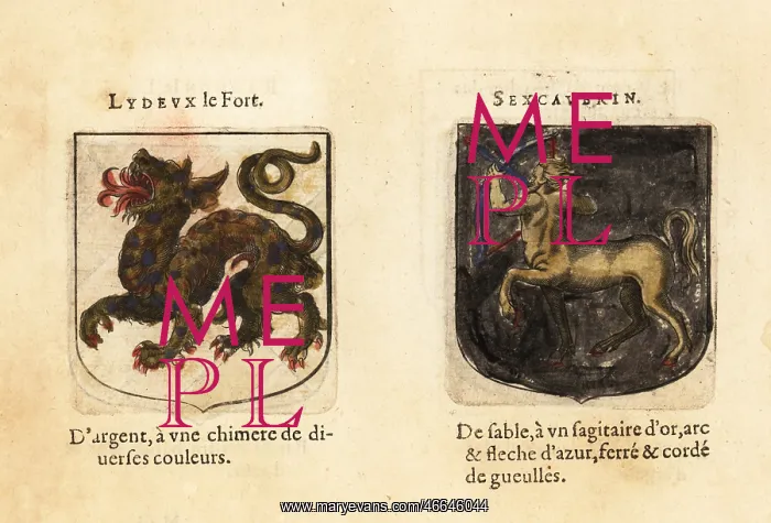 : Imaginary coats of arms of Lydeux the Strong and Sacanarbin : Imaginary coats of arms of Lydeux the Strong and Sacanarbin