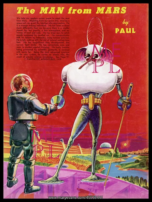 : Imaginary inhabitant of the planet Mars : Imaginary inhabitant of the planet Mars