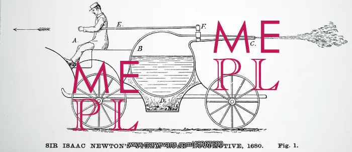 : Imaginative realisation of Newton's steam engine : Imaginative realisation of Newton's steam engine