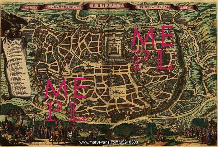 : Imagined map from 1650, depicting Jerusalem ? : Imagined map from 1650, depicting Jerusalem ?