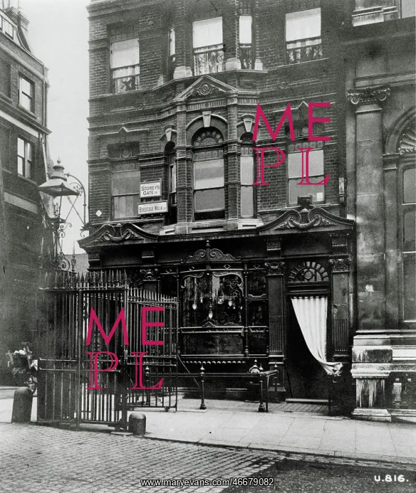 : IMechE: Storey's Gate tavern prior to demolition in 1912 : IMechE: Storey's Gate tavern prior to demolition in 1912