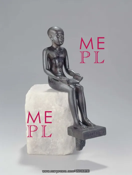 : Imhotep, bronze statuette. Anonymous, ancient Egypt, Antique : Imhotep, bronze statuette. Anonymous, ancient Egypt, Antique
