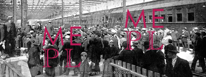 : Immigrants arriving at Winnipeg, Canada, 1909 : Immigrants arriving at Winnipeg, Canada, 1909