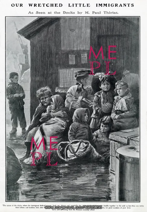 : Immigrants at the docks, London 1904 : Immigrants at the docks, London 1904