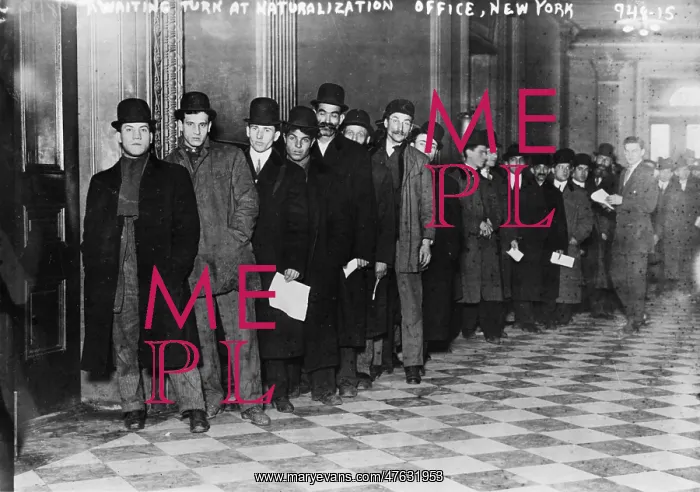 : Immigrants Waiting in Line : Immigrants Waiting in Line