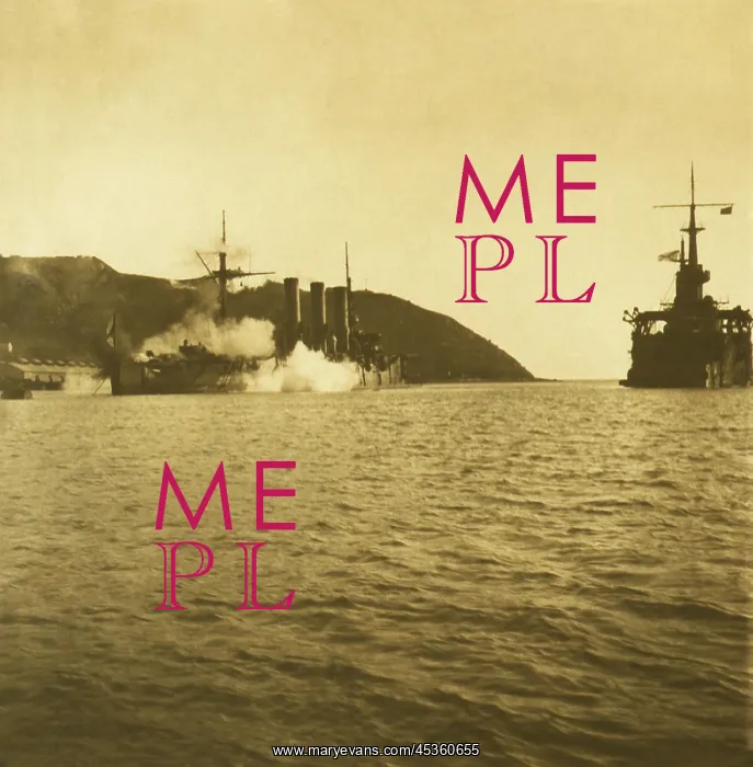 : Imperial Russian battleship Pallada struck by a : Imperial Russian battleship Pallada struck by a
