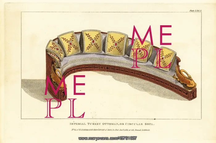  : Imperial Turkey ottoman or circular sofa, 1811
