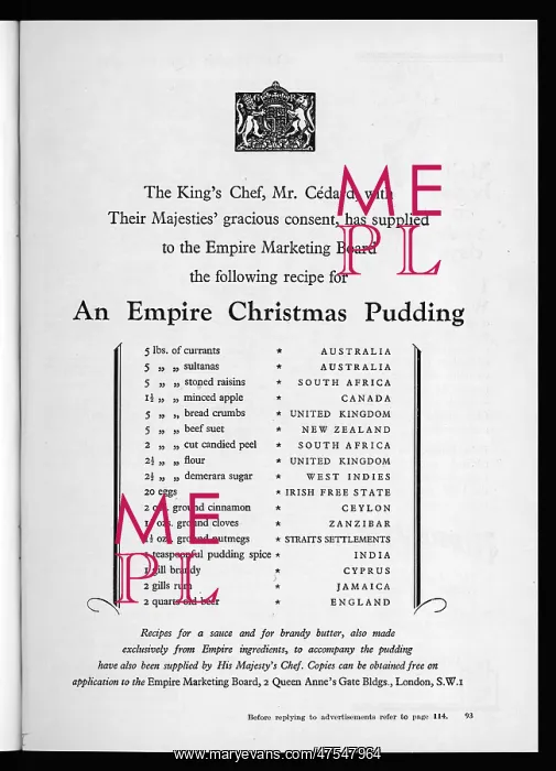 : IMPERIAL XMAS PUD RECIPE : IMPERIAL XMAS PUD RECIPE