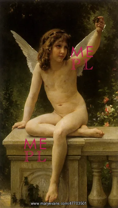 : Imprisoned Butterfly, by Bouguereau : Imprisoned Butterfly, by Bouguereau