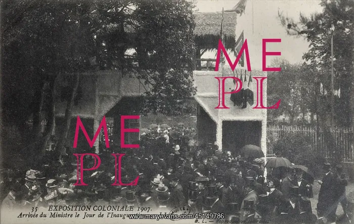 : Inauguration, 1907 Colonial Exhibition, Jardin : Inauguration, 1907 Colonial Exhibition, Jardin