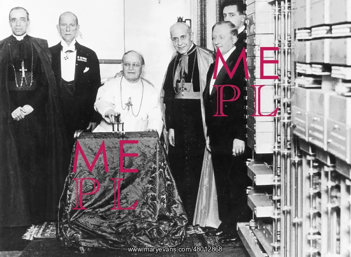 : Inauguration of the Vatican's telephone system by Pope Pius : Inauguration of the Vatican's telephone system by Pope Pius