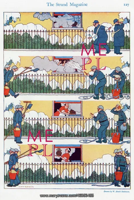: Incendiary by W. Heath Robinson : Incendiary by W. Heath Robinson