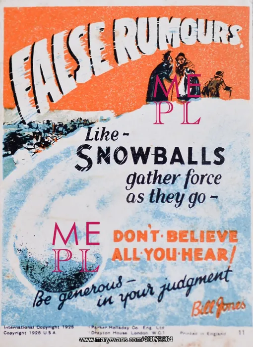 : Incentivisation Poster - False Rumours : Incentivisation Poster - False Rumours