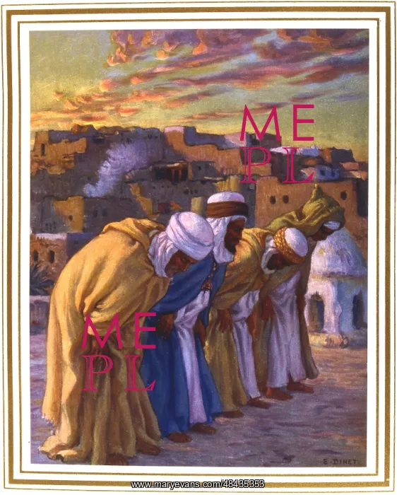 : Inclination in prayer. Illustration by E. Dinet : Inclination in prayer. Illustration by E. Dinet