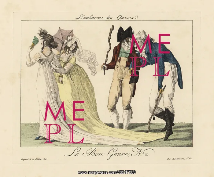 : Two incroyables (fops) with cudgels hinder : Two incroyables (fops) with cudgels hinder