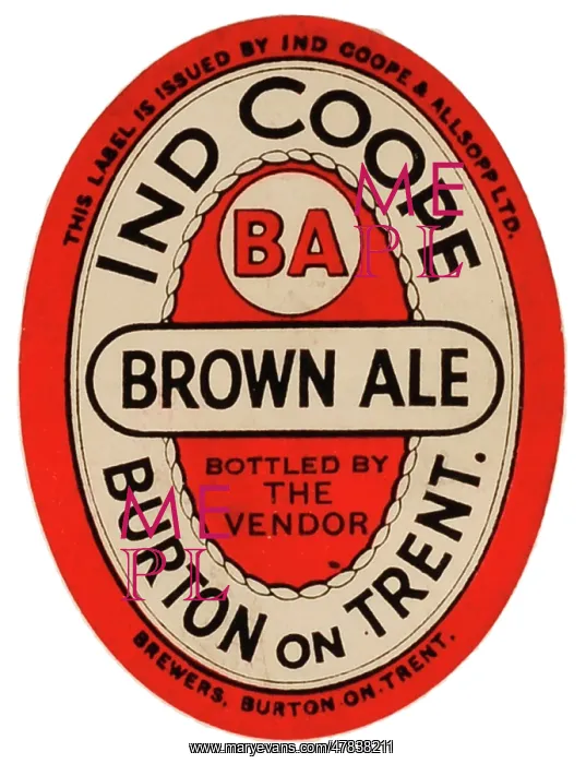 : Ind Coope Brown Ale (bottle by vendor logo) : Ind Coope Brown Ale (bottle by vendor logo)