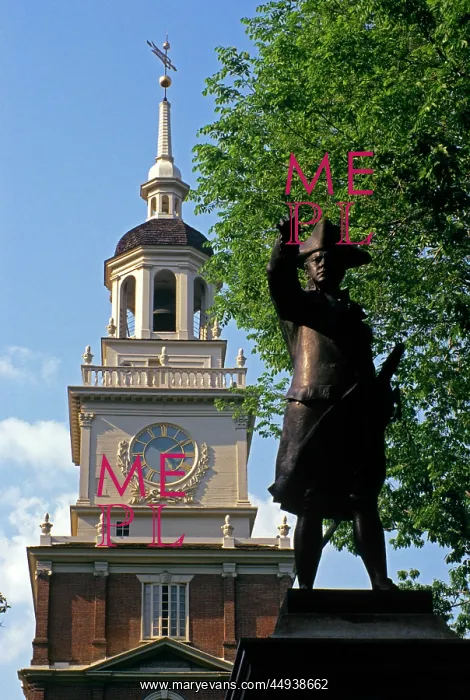 : Independence Hall & Statue of Commodore Barry Founder of : Independence Hall & Statue of Commodore Barry Founder of