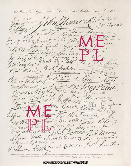 : INDEPENDENCE SIGNATORIES : INDEPENDENCE SIGNATORIES